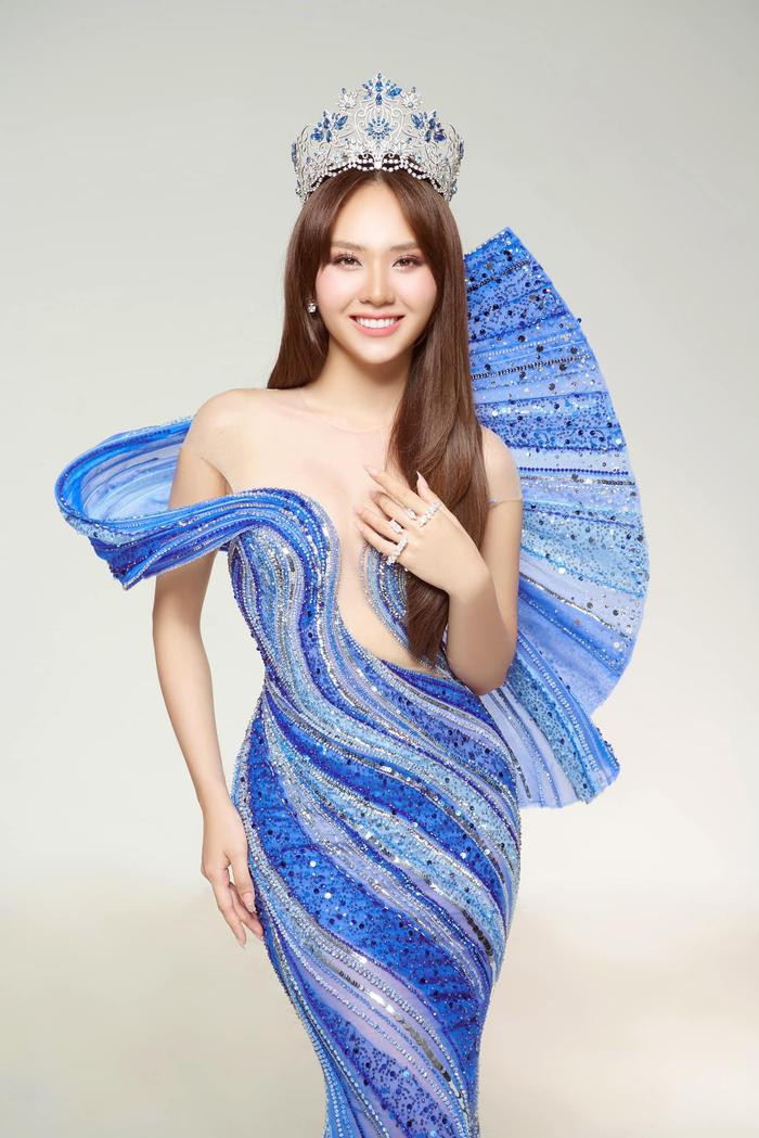 Váy final walk của Top 3 Miss World VN 2022: Bảo Ngọc quá lấn át Mai Phương rồi! Ảnh 2