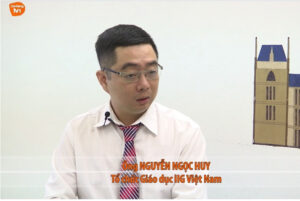 Ông Nguyễn Ngọc Huy là khách mời chuyên gia tham gia chương trình tọa đàm giáo dục của Đài truyền hình Đà Nẵng (DNTV)