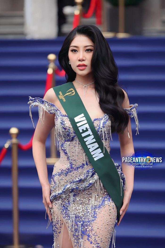 Việc chiến thắng giải thưởng đầu tiên của Miss Earth 2023 được xem là động lực lớn đối với Lan Anh trong chặng bán kết và chung kết sắp tới. (Ảnh: Pageantry News International) 