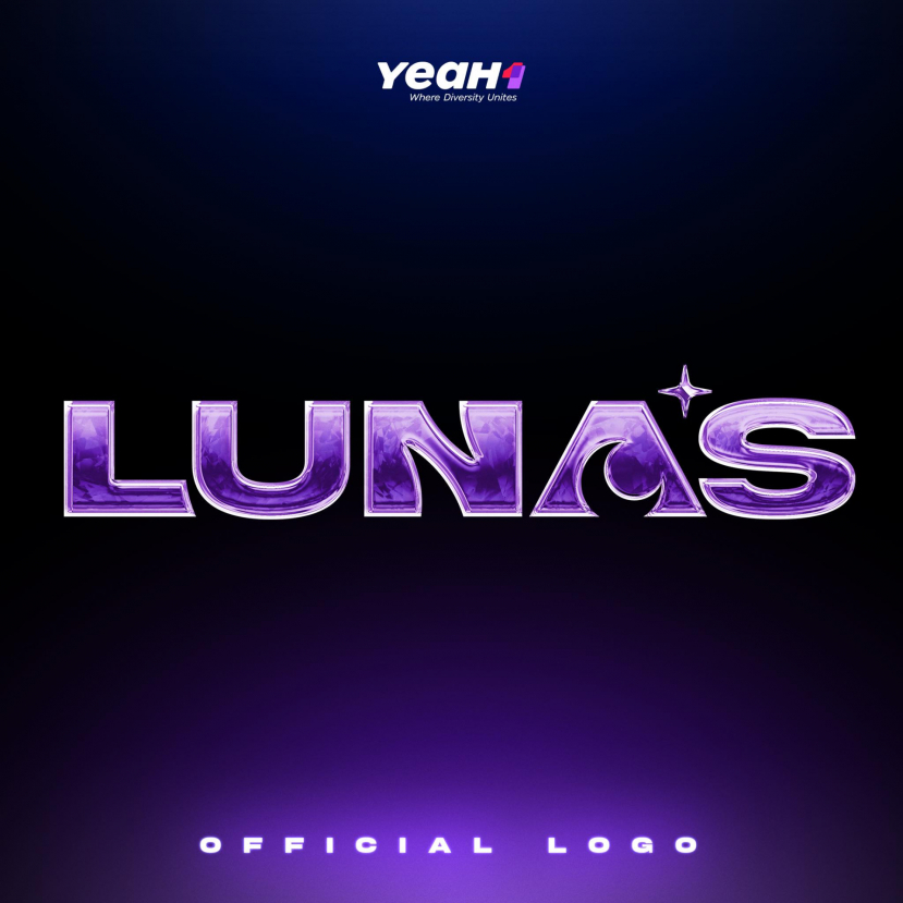 Logo chính thức của nhóm nhạc LUNAS với tông màu tím