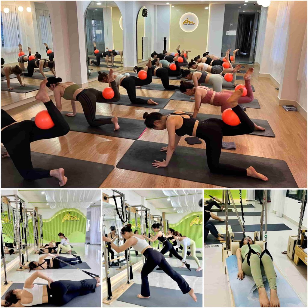 Những bài tập Pilates, Yoga, Therapy tại trung tâm của HLV Minh Minh