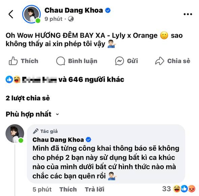 Drama đầu tuần: Châu Đăng Khoa lại tố cáo LyLy và Orange hát hit không xin