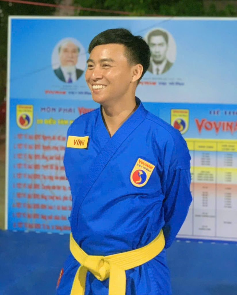 HLV Nguyễn Tiến Anh Vĩnh - chủ nhiệm CLB Vovinam (Việt Võ Đạo xã Hộ Hải)