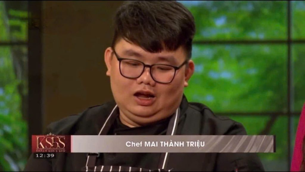 Master Chef Mai Thành Triệu từng xuất hiện trên sóng truyền hình trong chương trình “Khách sạn 5 sao”