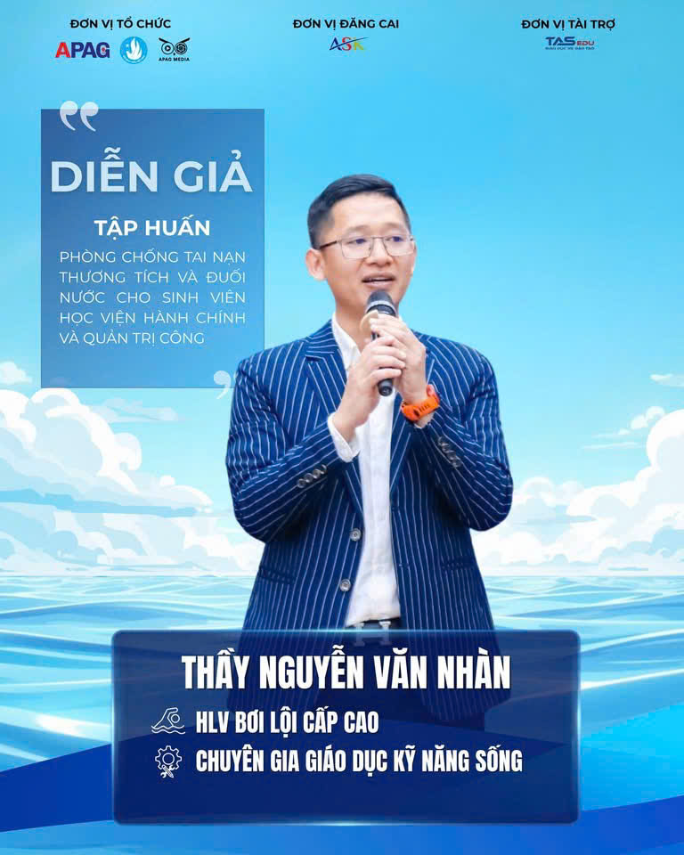 Hàng nghìn học sinh trên cả nước đã tham gia các chuyên đề kỹ năng sống và phòng chống đuối nước do HLV Nguyễn Văn Nhàn trực tiếp giảng dạy