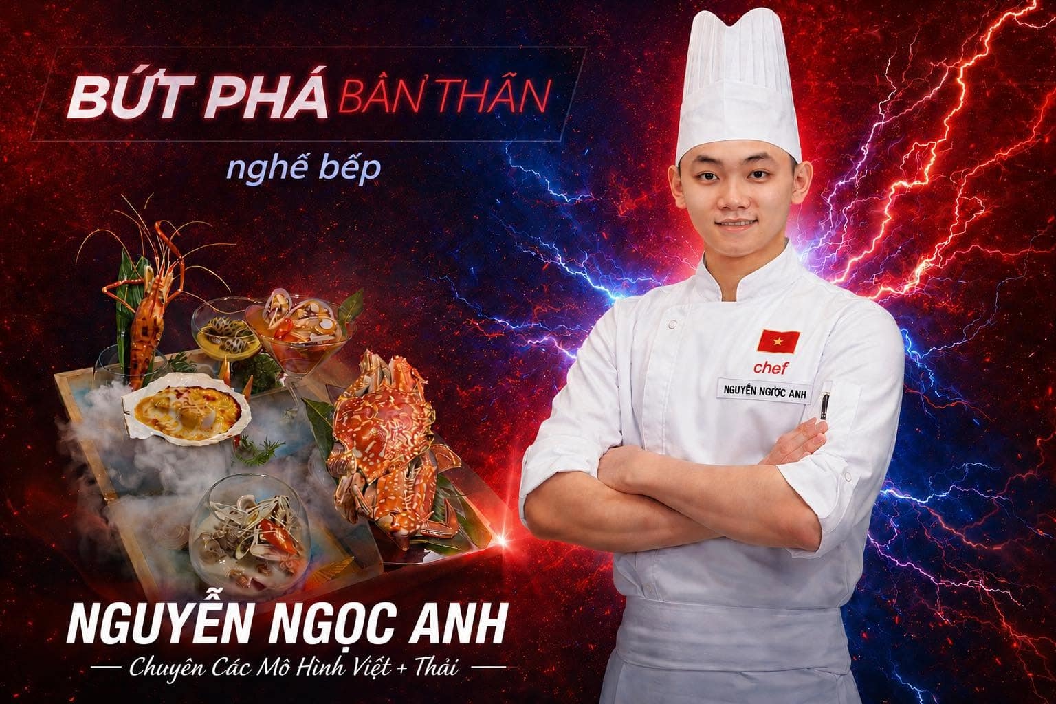 Sự am hiểu ẩm thực Việt ba miền cùng các món Thái là nền tảng để chef Nguyễn Ngọc Anh linh hoạt sáng tạo và đáp ứng đa dạng nhu cầu của nhiều mô hình F&B