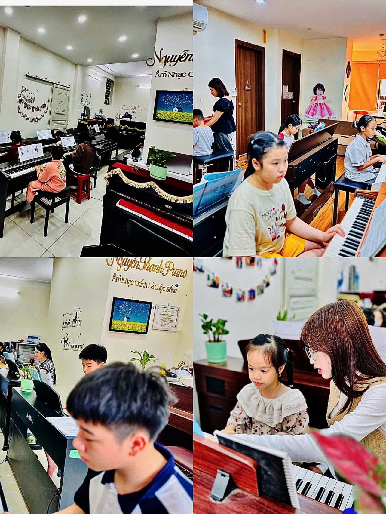 Không gian học tập tại NGUYEN THANH PIANO, nơi học viên được rèn luyện kỹ năng và phát triển niềm yêu thích âm nhạc
